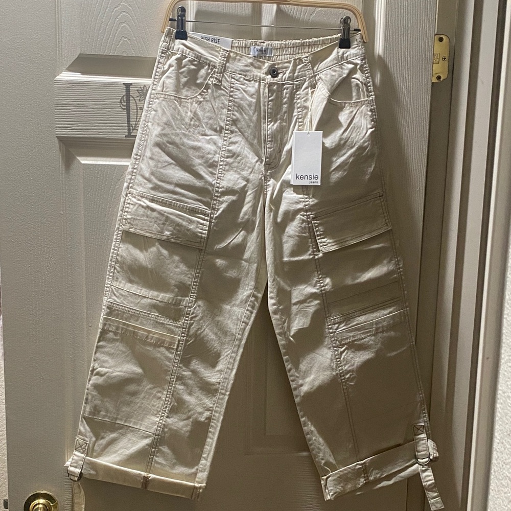 Kensie Light Tan Utility Pants